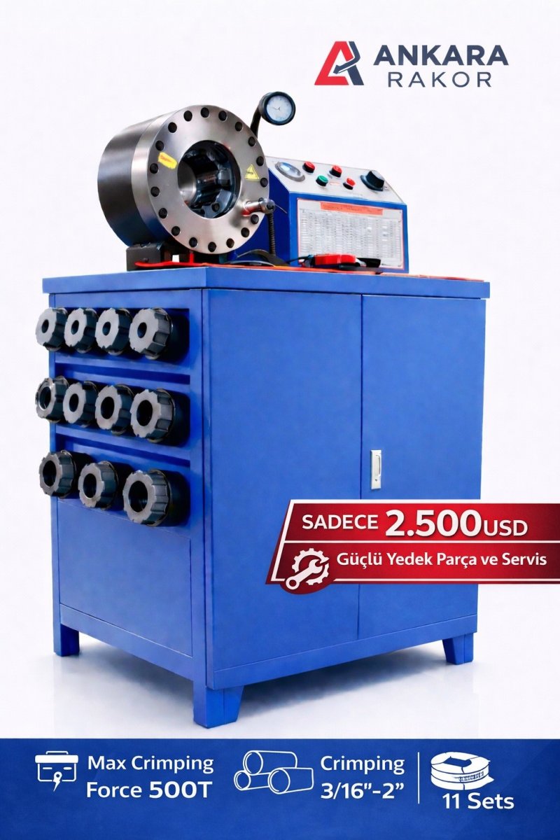 3/16 -2 inch hortum pres makinası