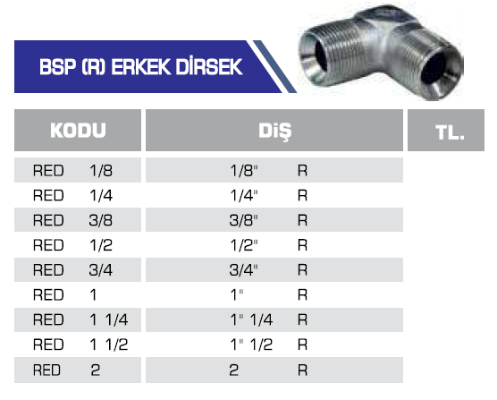 BSP (R) ERKEK DİRSEK