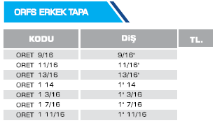ORFS ERKEK TAPA